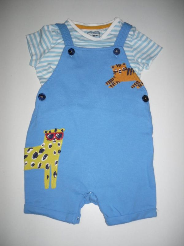 Blue Zoo Cute Animal Baby Dungaree Set